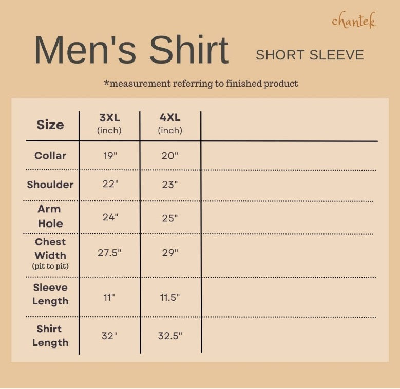 Men's Batik Shirt Short Sleeve ‘X’ - 40