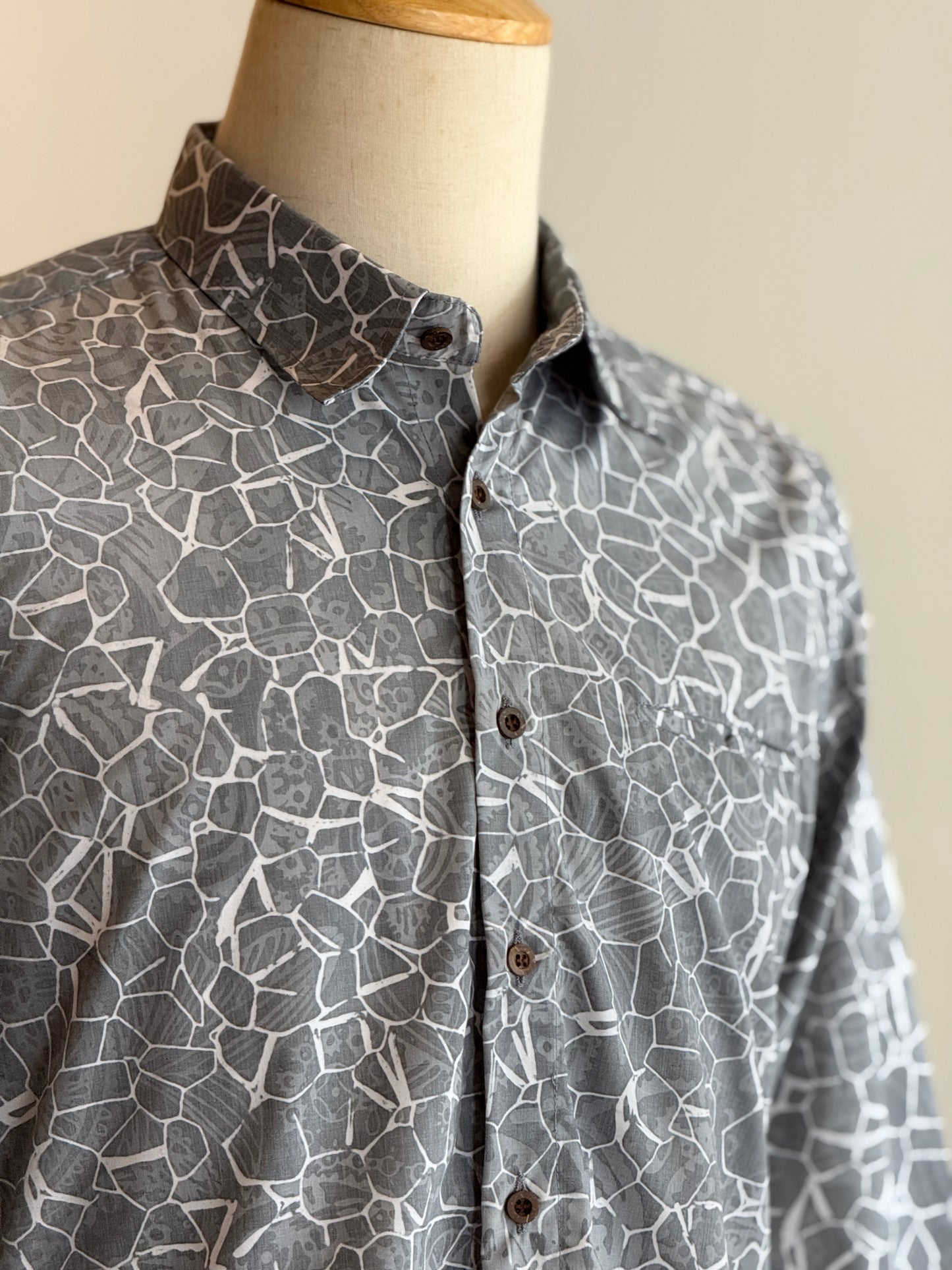 Men's Batik Shirt Long Sleeve - 02