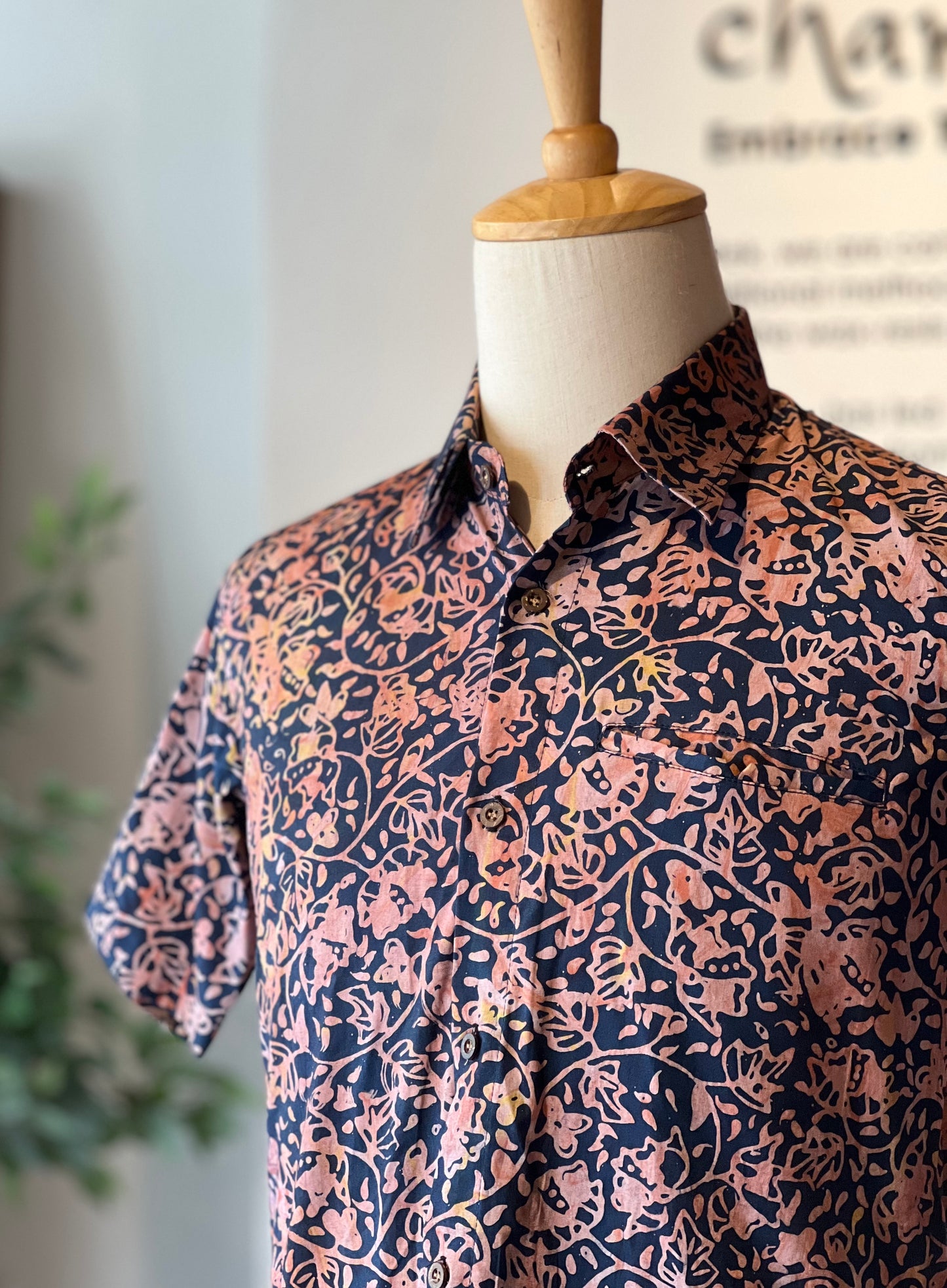 Men's Batik Shirt Short Sleeve - 28