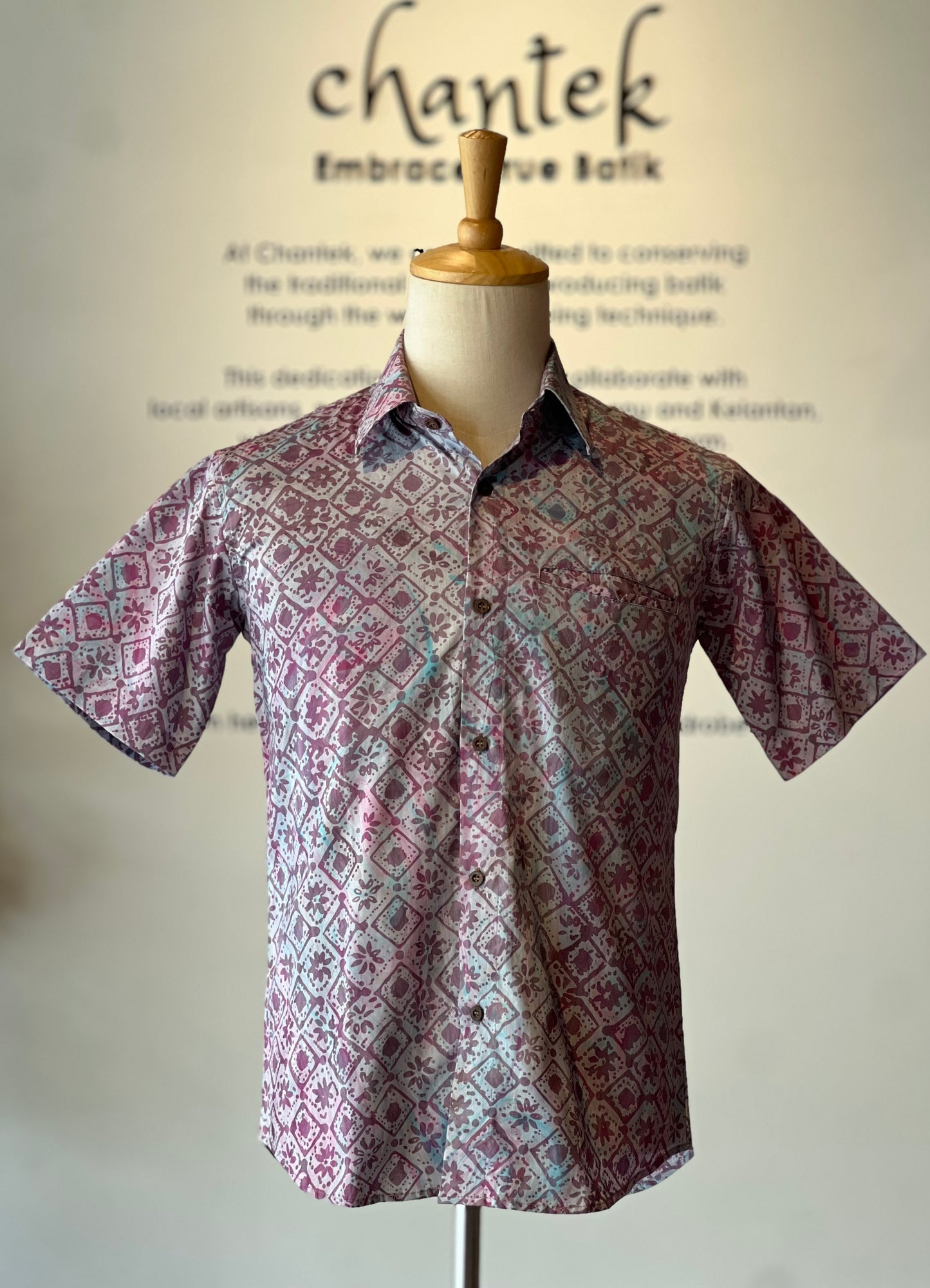 Men's Batik Shirt Short Sleeve - 30