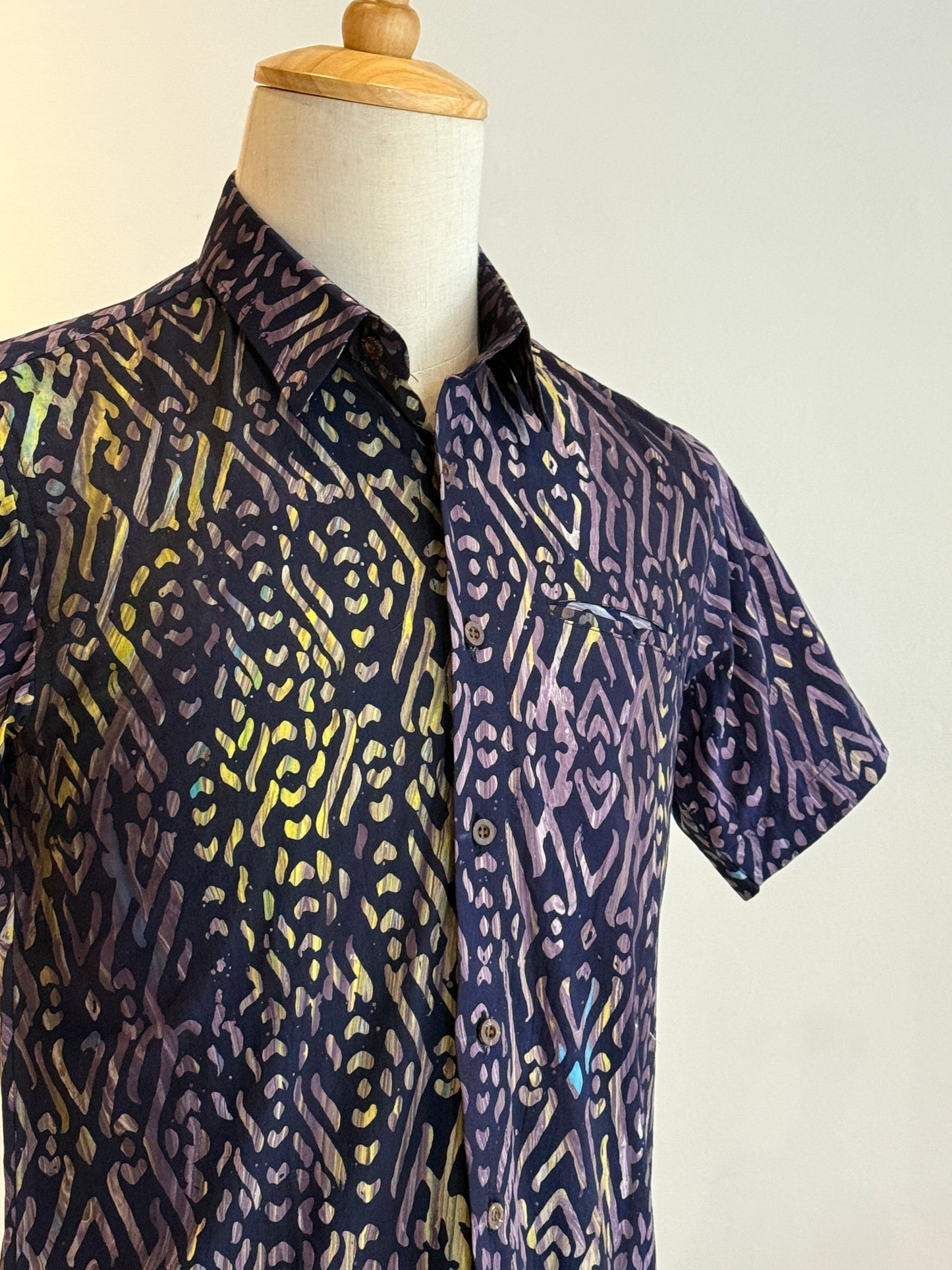 Men's Batik Shirt Short Sleeve - 02