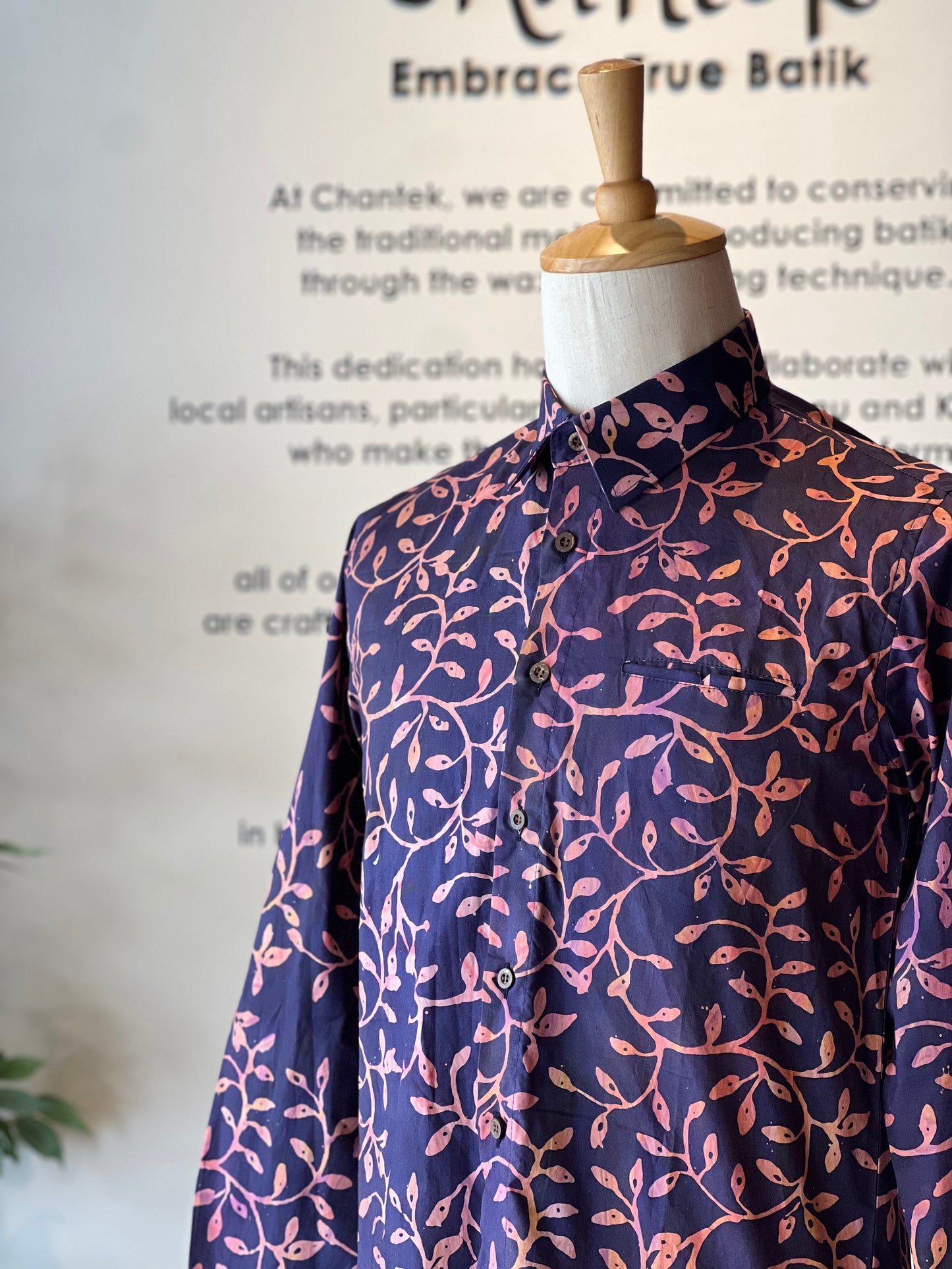 Men's Batik Shirt Long Sleeve - 06
