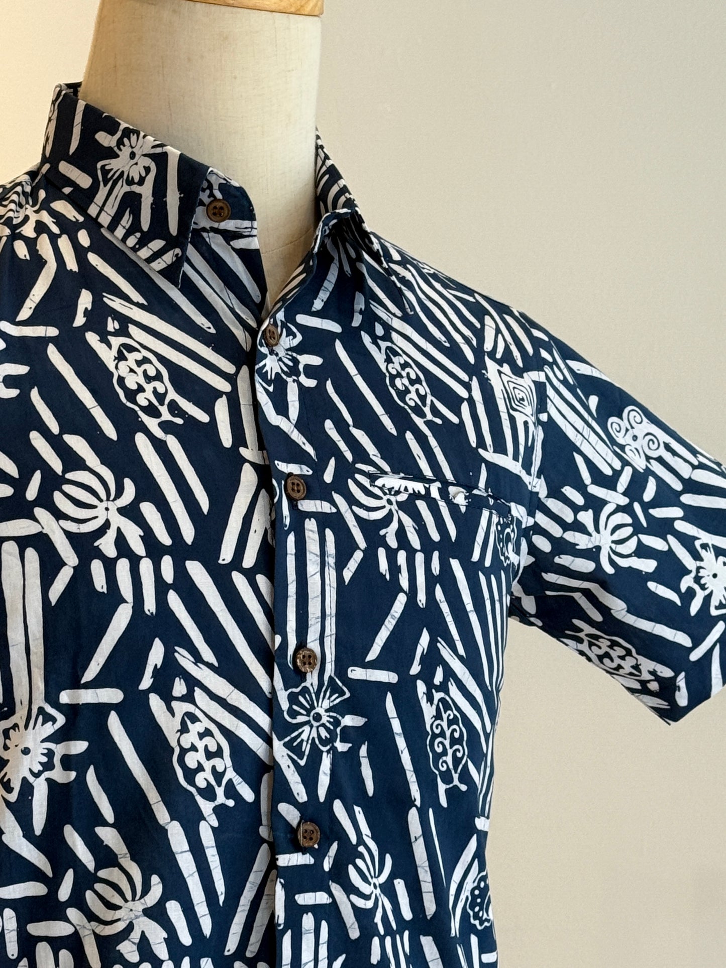 Men's Batik Shirt Short Sleeve - 06