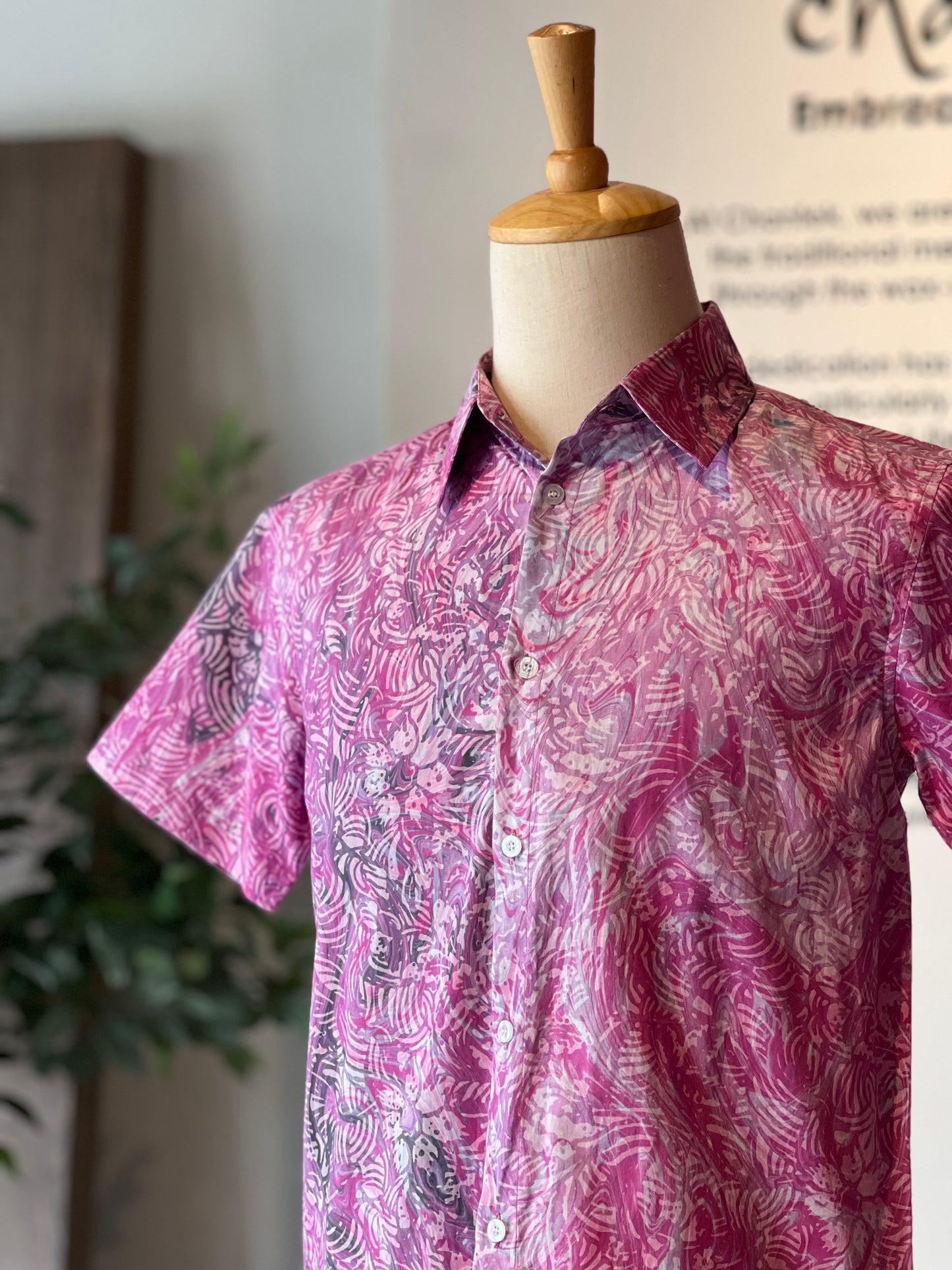 Men's Batik Shirt Short Sleeve - 24