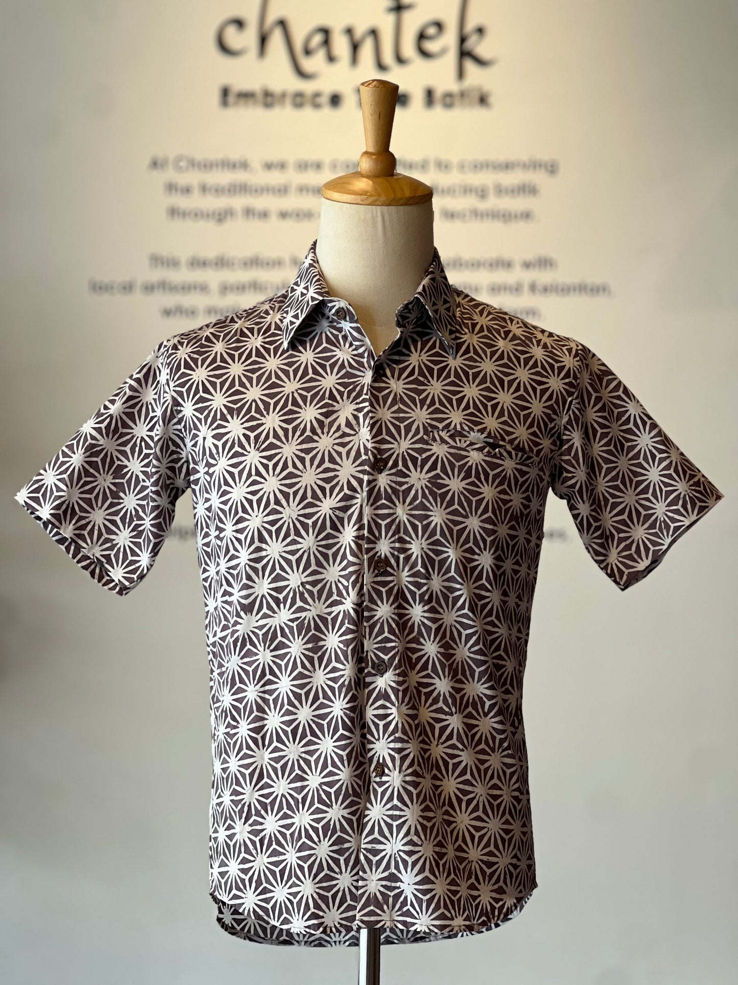 Men's Batik Shirt Short Sleeve - 31