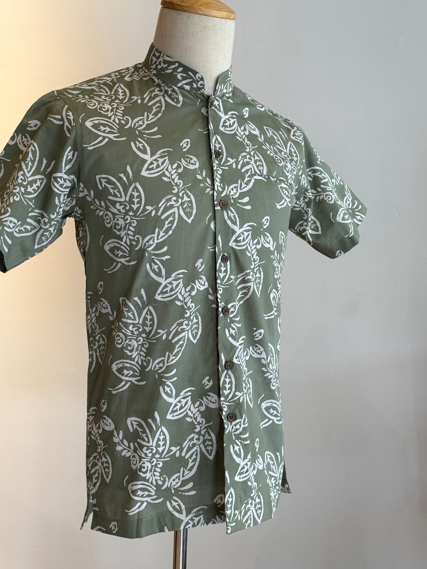 Men's Shirt Short Sleeve Mandarin Collar - 11