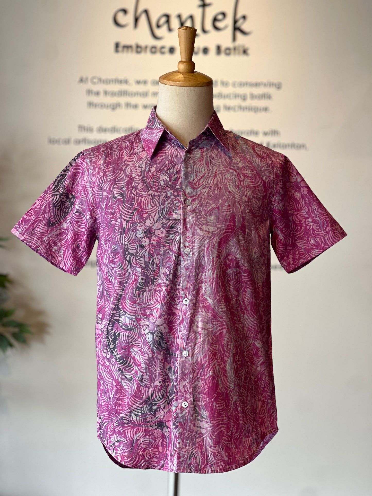 Men's Batik Shirt Short Sleeve - 24