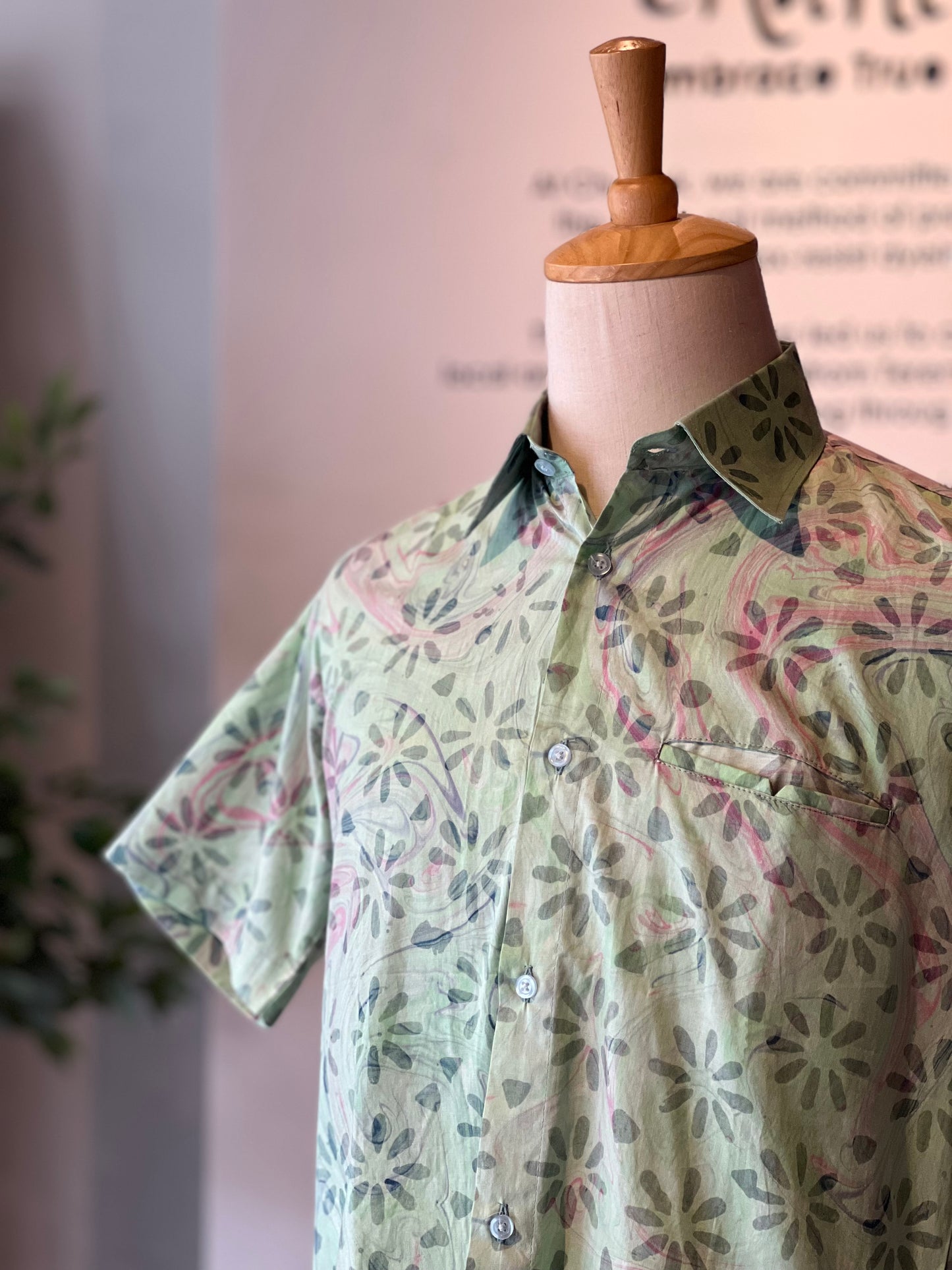 Men's Batik Shirt Short Sleeve - 33