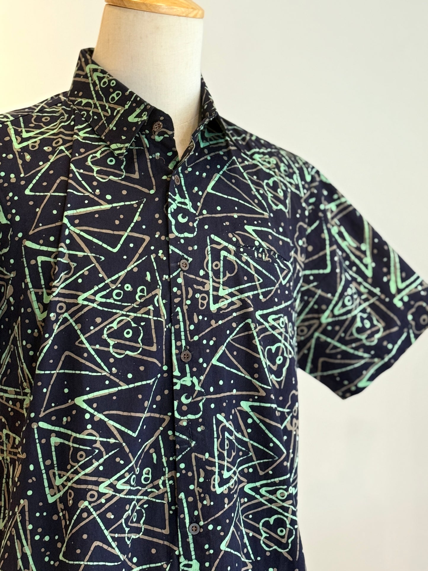 Men's Batik Shirt Short Sleeve - 15