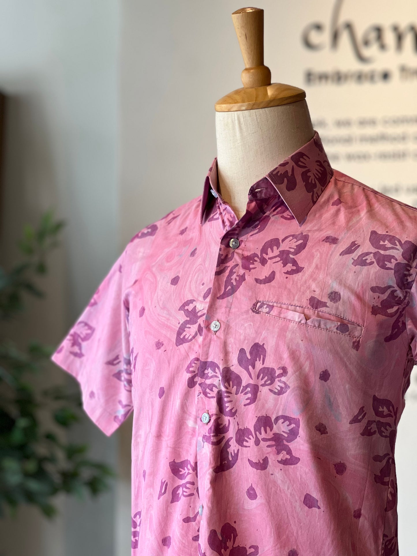 Men's Batik Shirt Short Sleeve - 25