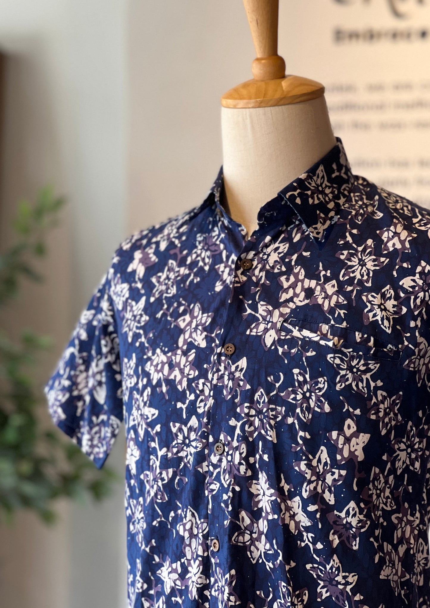 Men's Batik Shirt Short Sleeve - 29