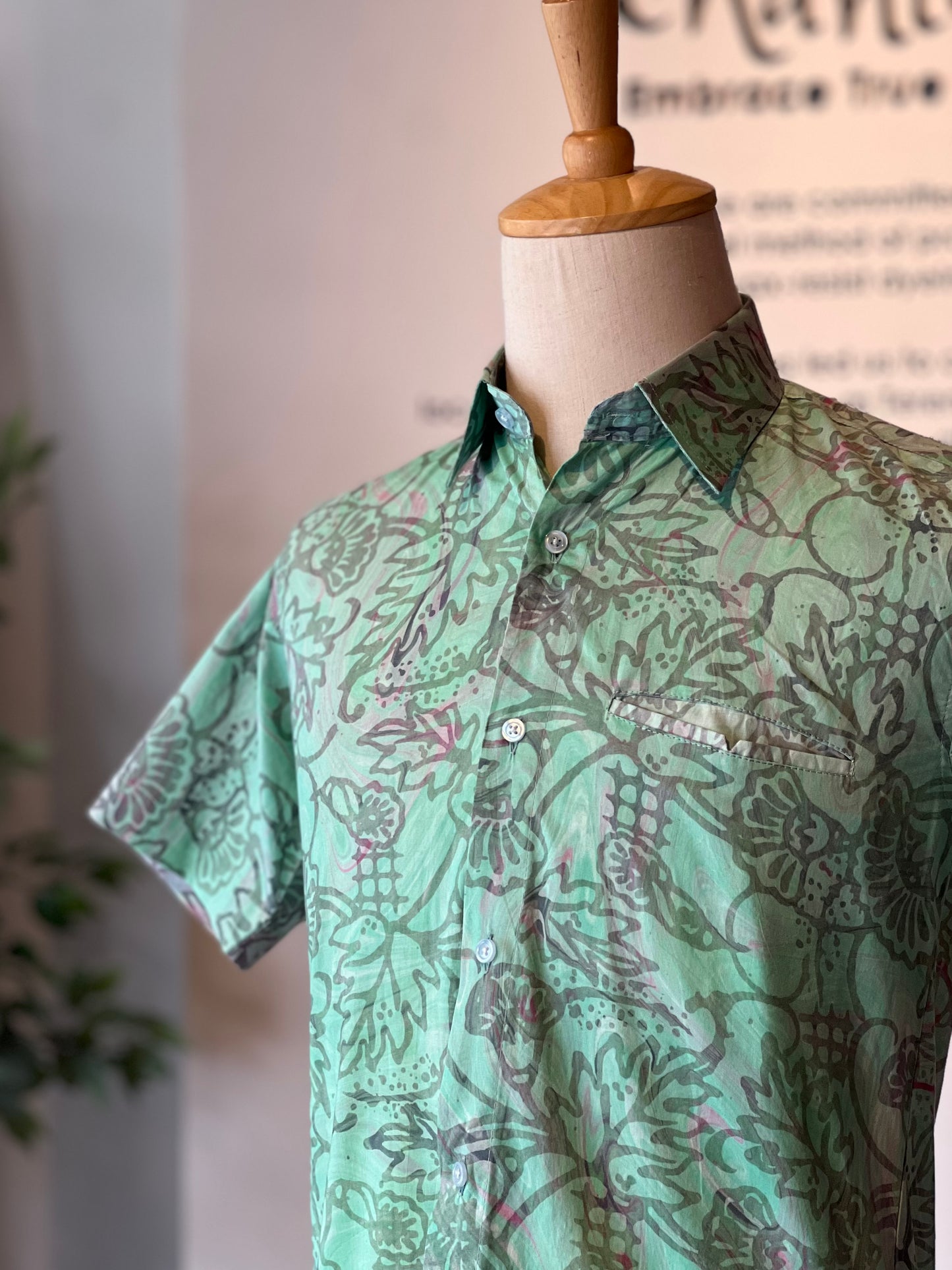 Men's Batik Shirt Short Sleeve - 26