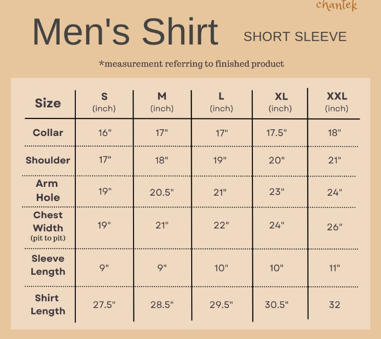 Men's Shirt Short Sleeve Classic Collar - Exclusive Satin 15