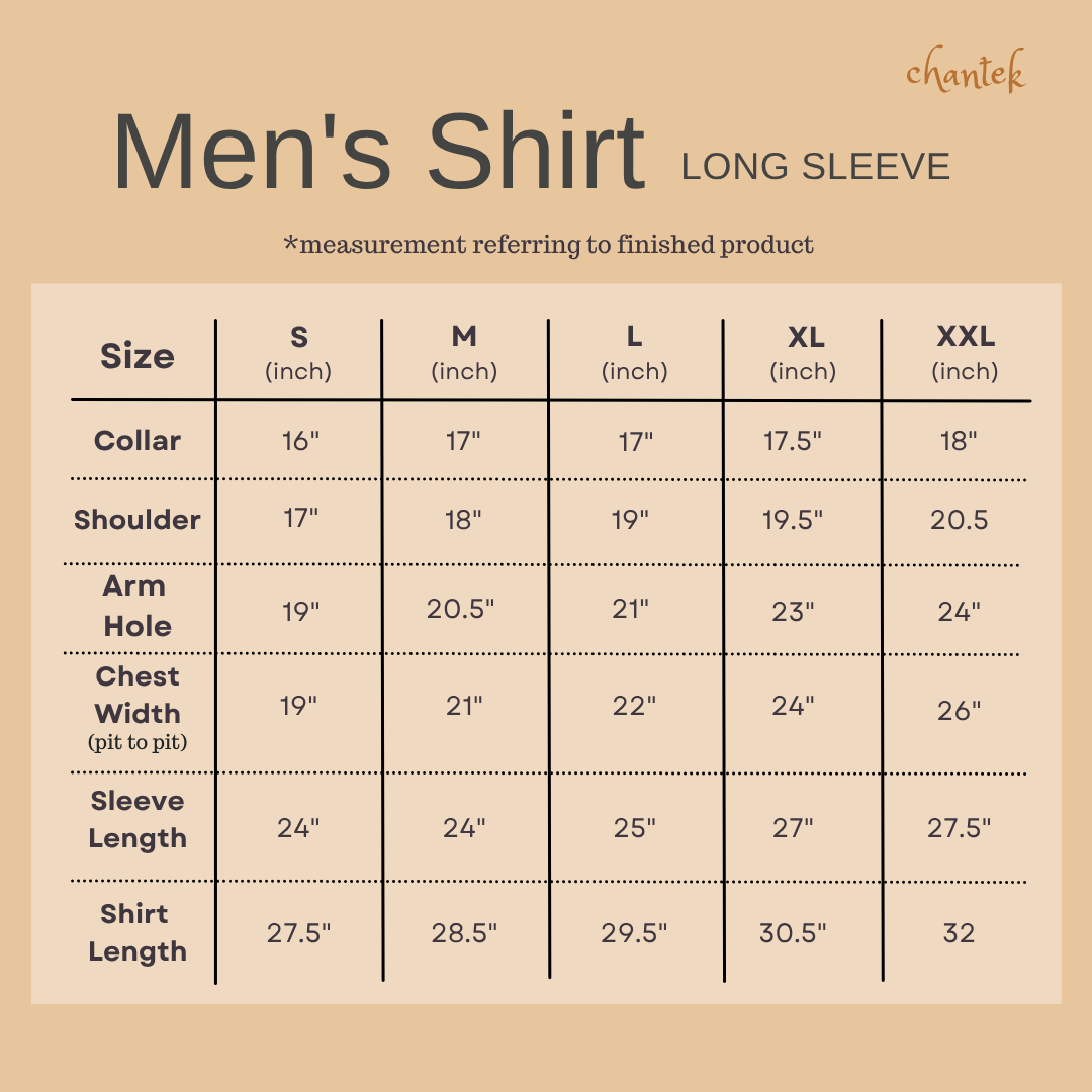 Men's Batik Shirt Long Sleeve Exclusive - Premium Cotton Silk 33