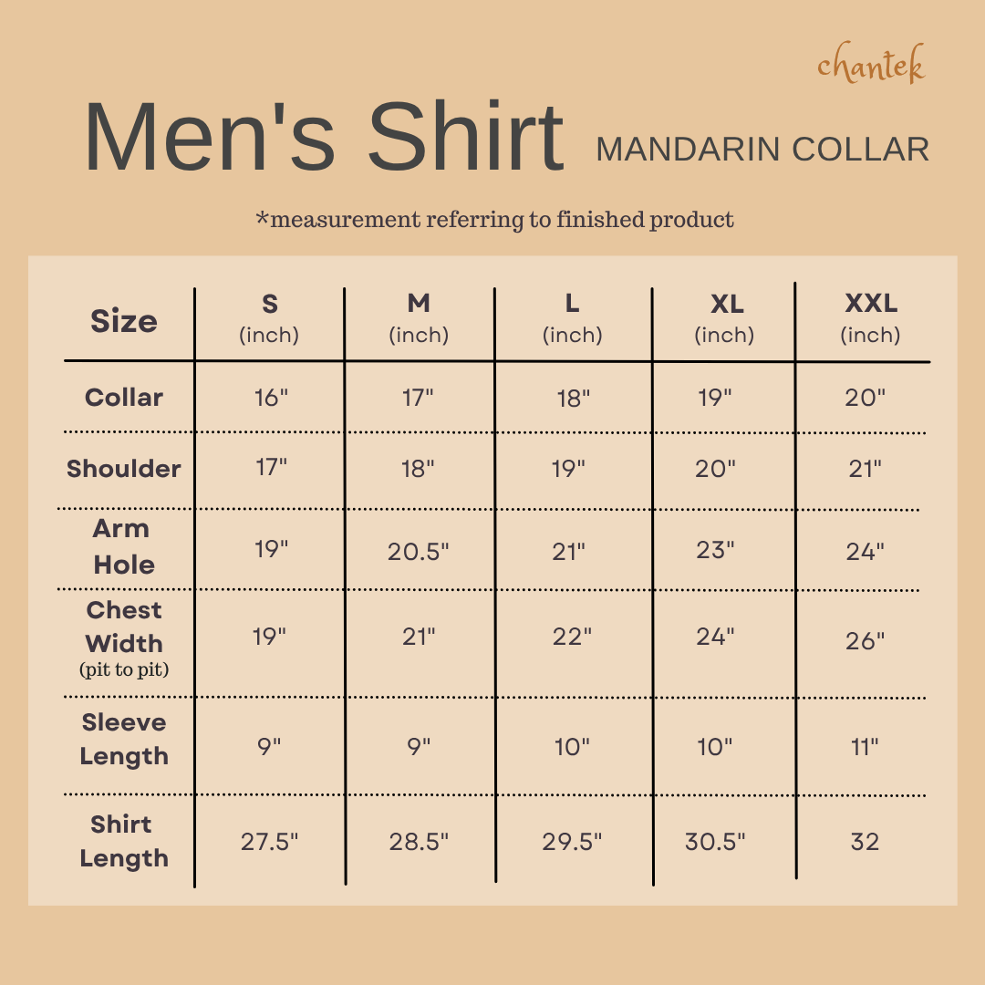 Men's Shirt Short Sleeve Mandarin Collar - 11