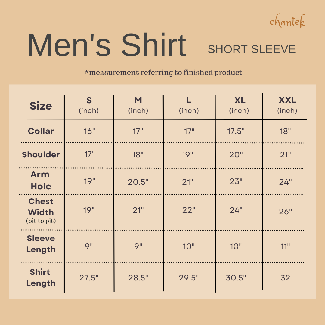 Men's Batik Shirt Short Sleeve - 11