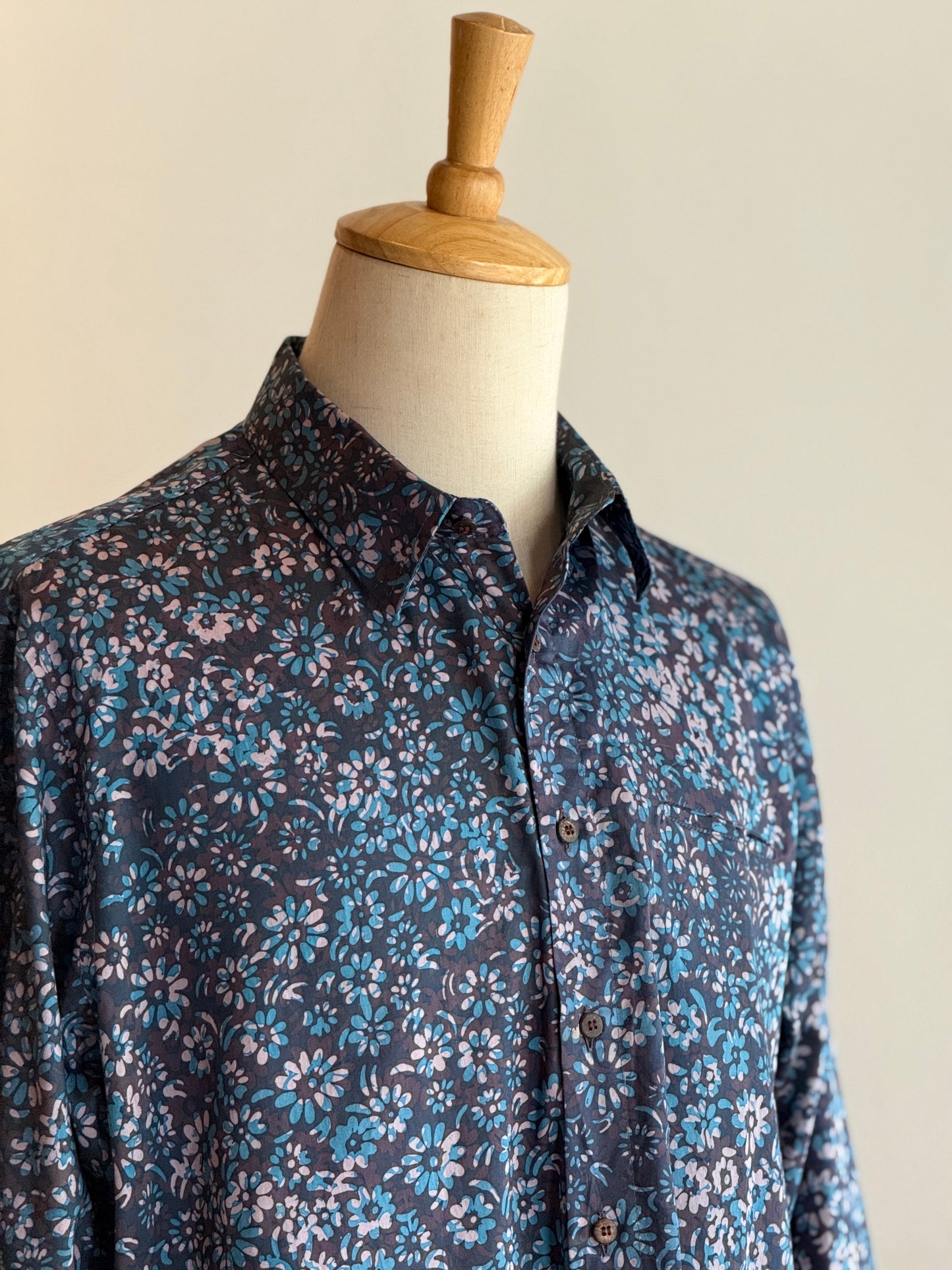 Men's Batik Shirt Long Sleeve Exclusive - Premium Cotton Silk 33
