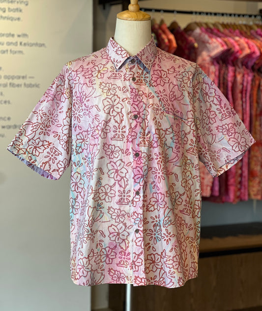 Men's Batik Shirt Short Sleeve ‘X’ - 40