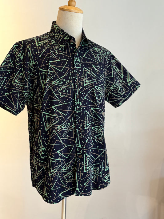 Men's Batik Shirt Short Sleeve - 15