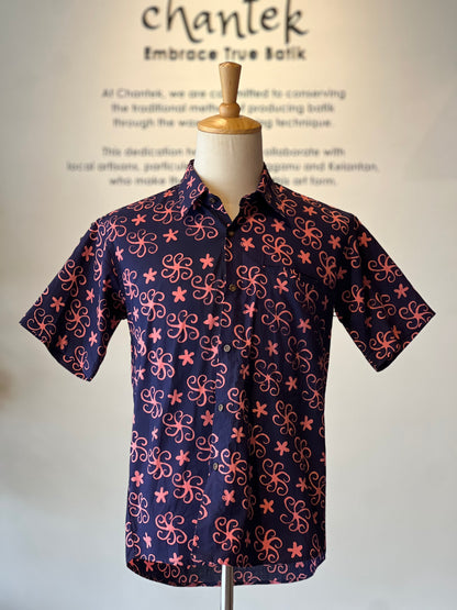Men's Batik Shirt Short Sleeve - 34