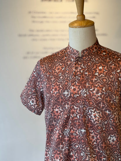 Men's Shirt Short Sleeve Mandarin Collar - Exclusive Satin 19