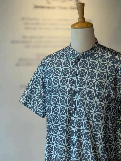Men's Shirt Short Sleeve Mandarin Collar - Exclusive Satin 20