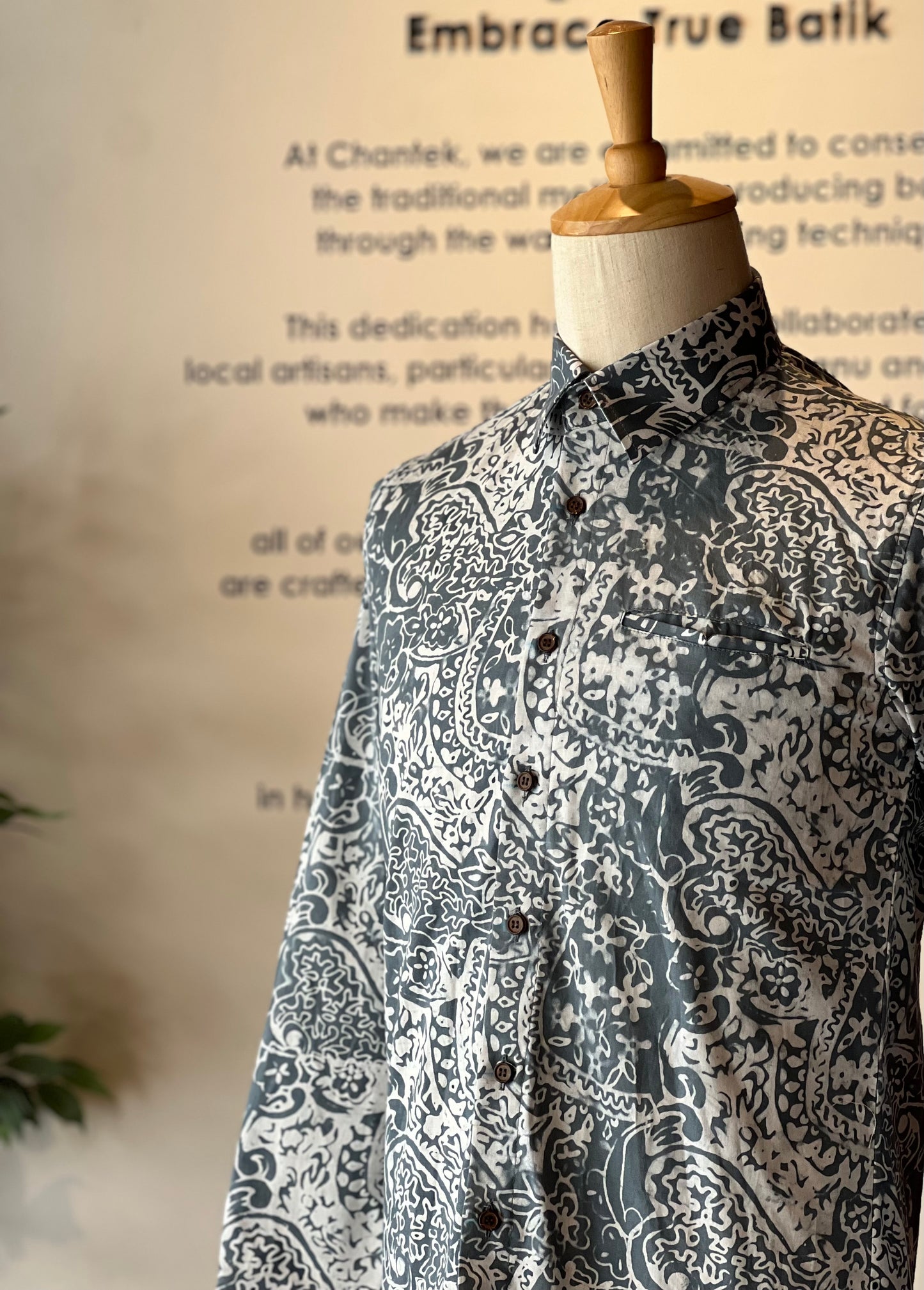 Men's Batik Shirt Long Sleeve - 07
