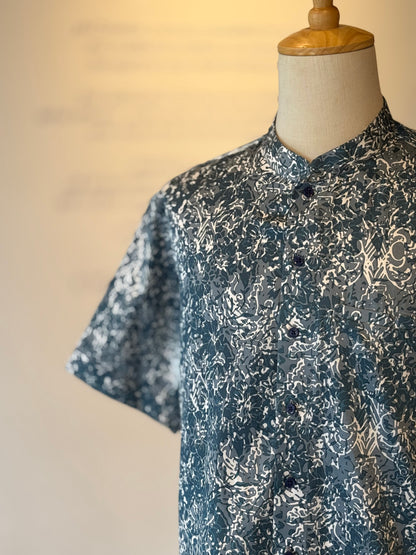 Men's Shirt Short Sleeve Mandarin Collar - Exclusive Satin 21