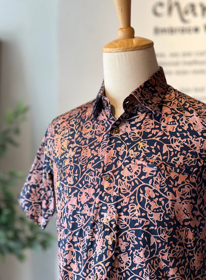 Men's Batik Shirt Short Sleeve - 28