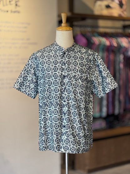 Men's Shirt Short Sleeve Mandarin Collar - Exclusive Satin 20