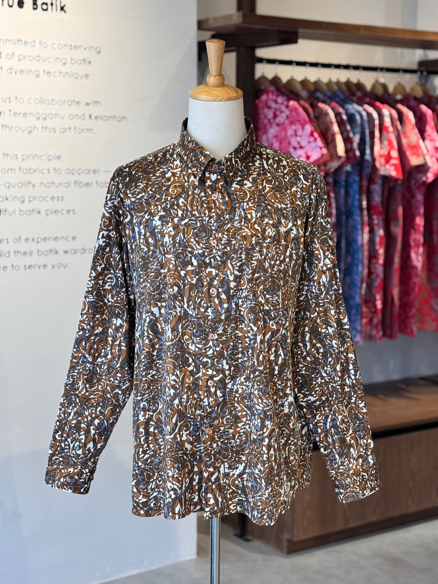 Men's Shirt Long Sleeve Classic Collar - Exclusive Satin ‘X’ 13