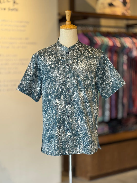 Men's Shirt Short Sleeve Mandarin Collar - Exclusive Satin 21