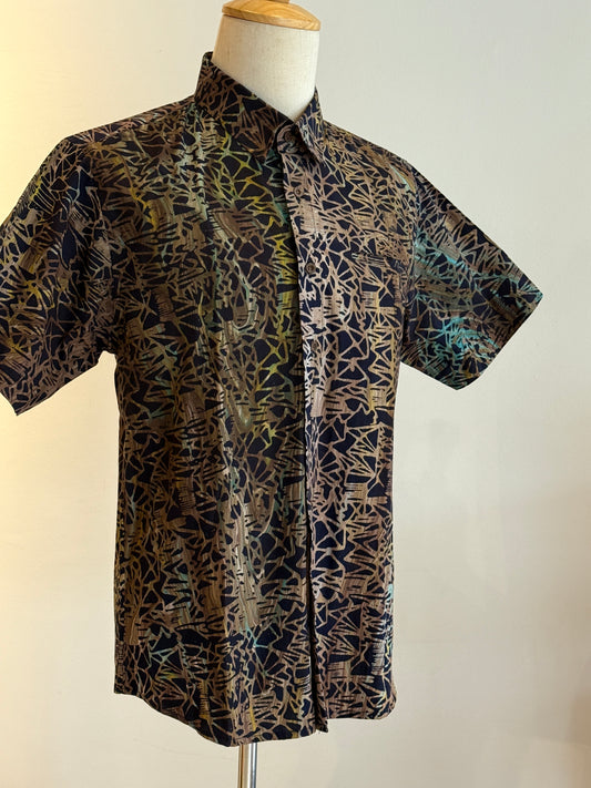 Men's Batik Shirt Short Sleeve - 11