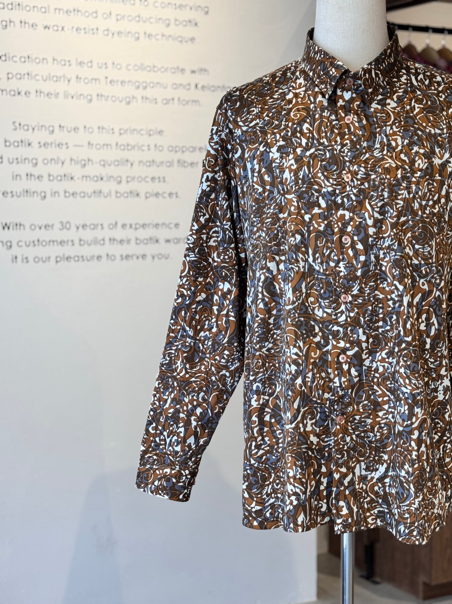 Men's Shirt Long Sleeve Classic Collar - Exclusive Satin ‘X’ 13