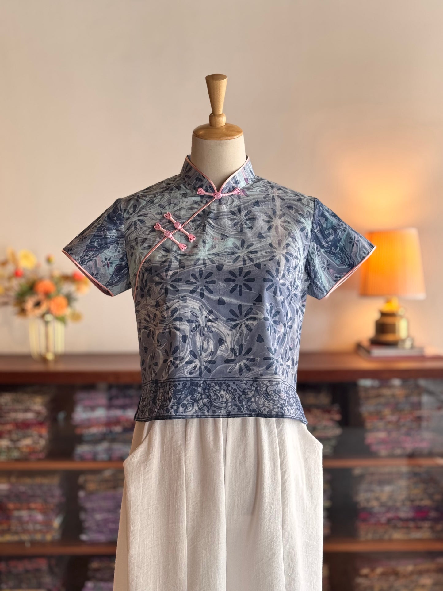 Pastel Qipao Top (Ombak Ganu) 02