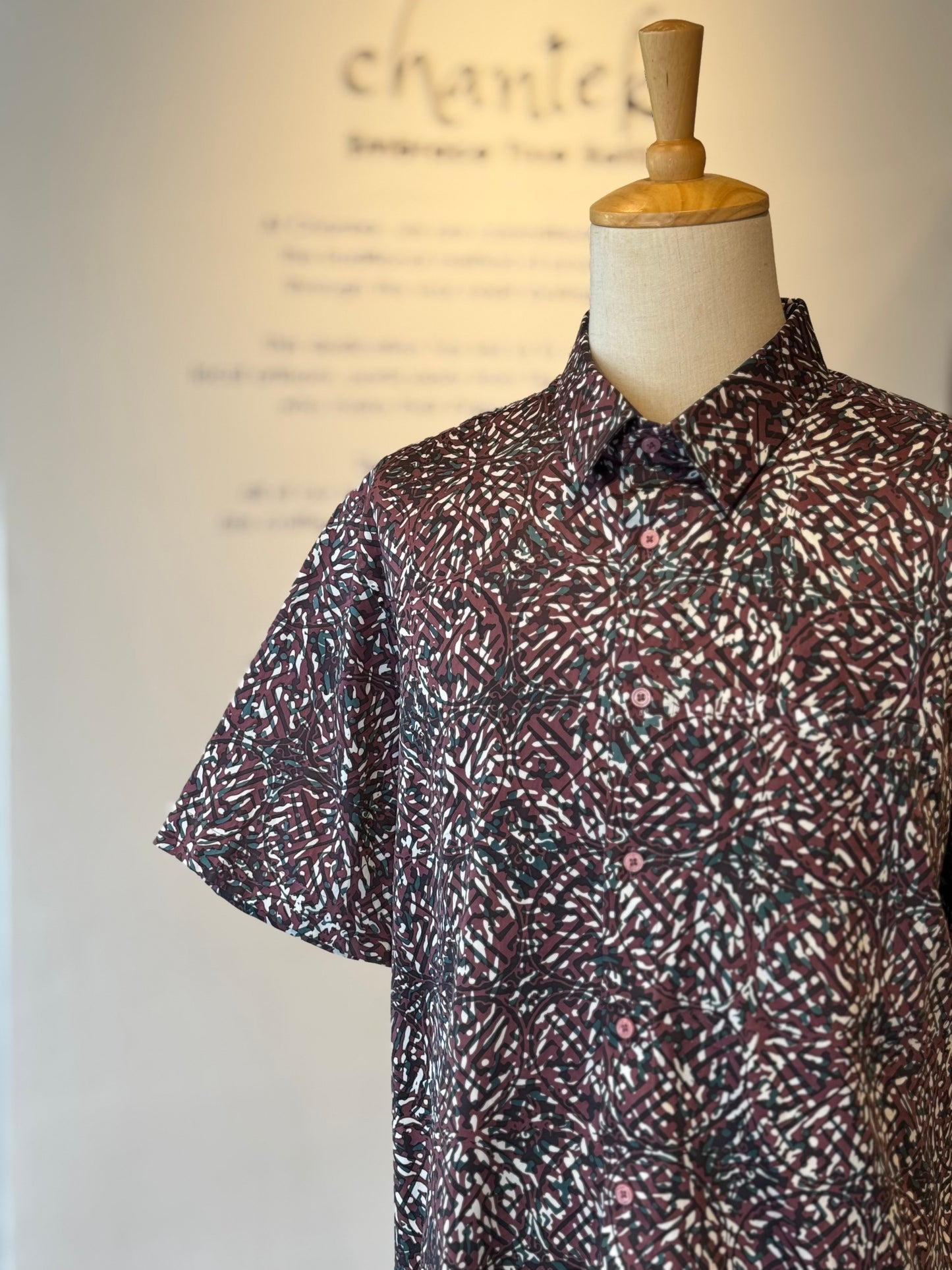 Men's Shirt Short Sleeve Classic Collar - Exclusive Satin ‘X’ 26