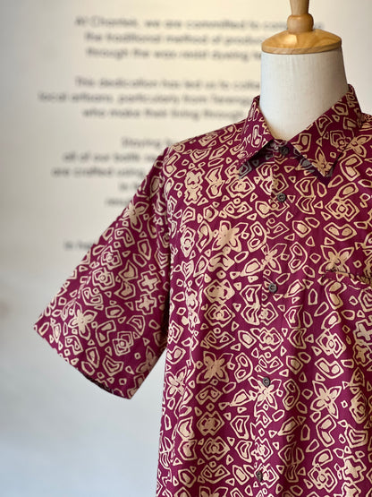 Men's Batik Shirt Short Sleeve ‘X’ - 39