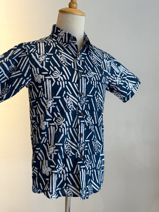 Men's Batik Shirt Short Sleeve - 06