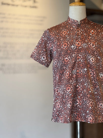 Men's Shirt Short Sleeve Mandarin Collar - Exclusive Satin 19