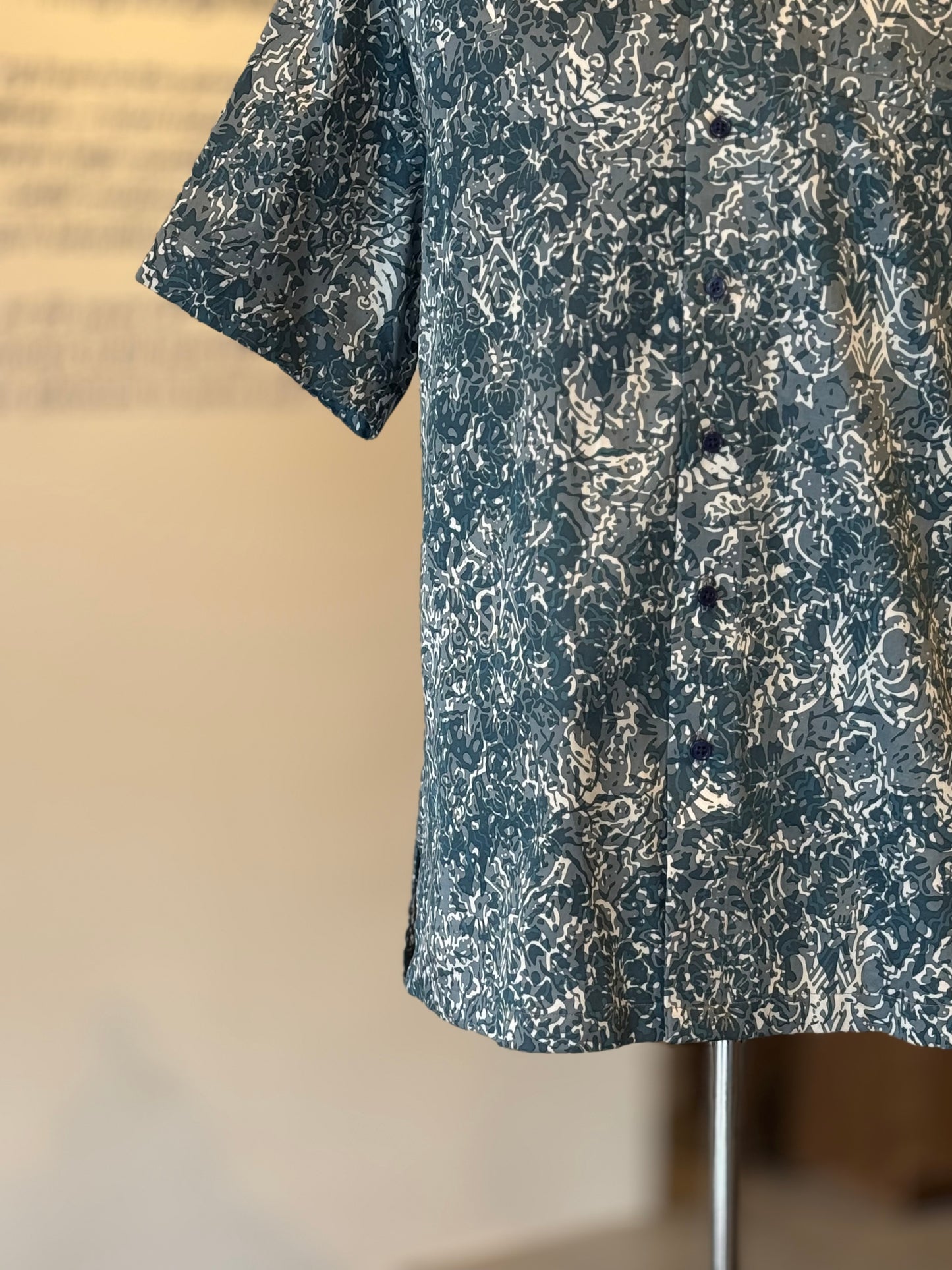 Men's Shirt Short Sleeve Mandarin Collar - Exclusive Satin 21