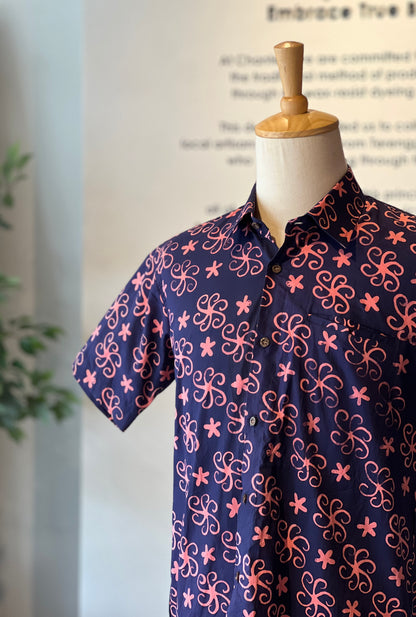 Men's Batik Shirt Short Sleeve - 34