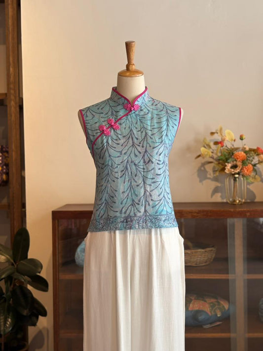 Sleeveless Qipao Top 19