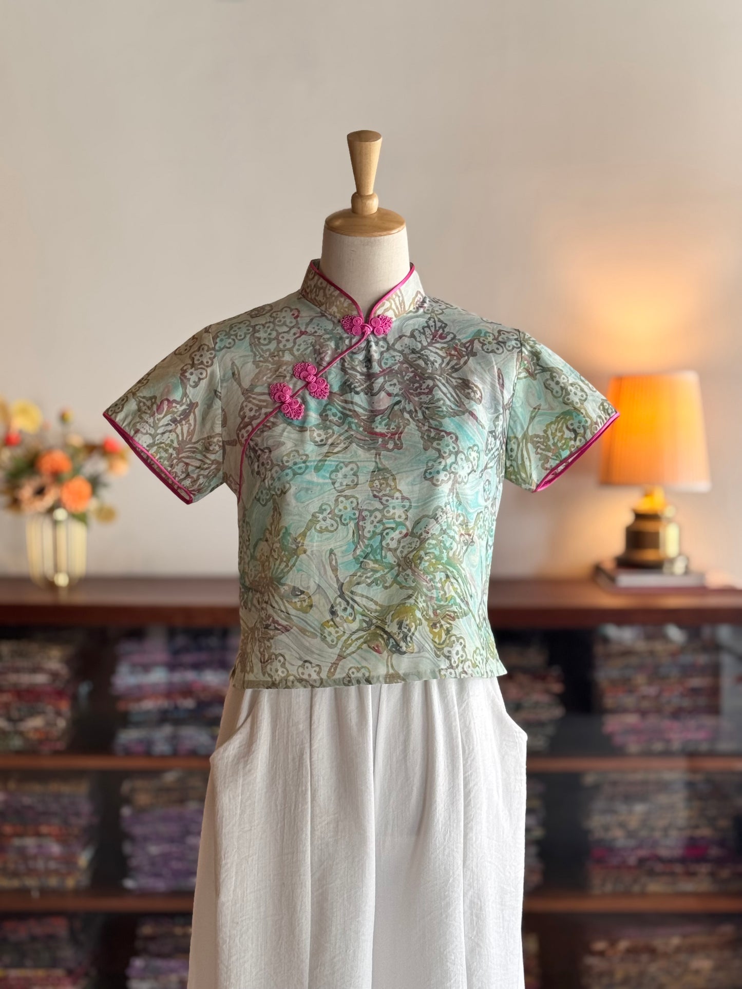 Pastel Qipao Top (Ombak Ganu) 01