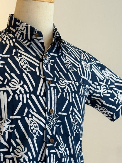 Men's Batik Shirt Short Sleeve - 06