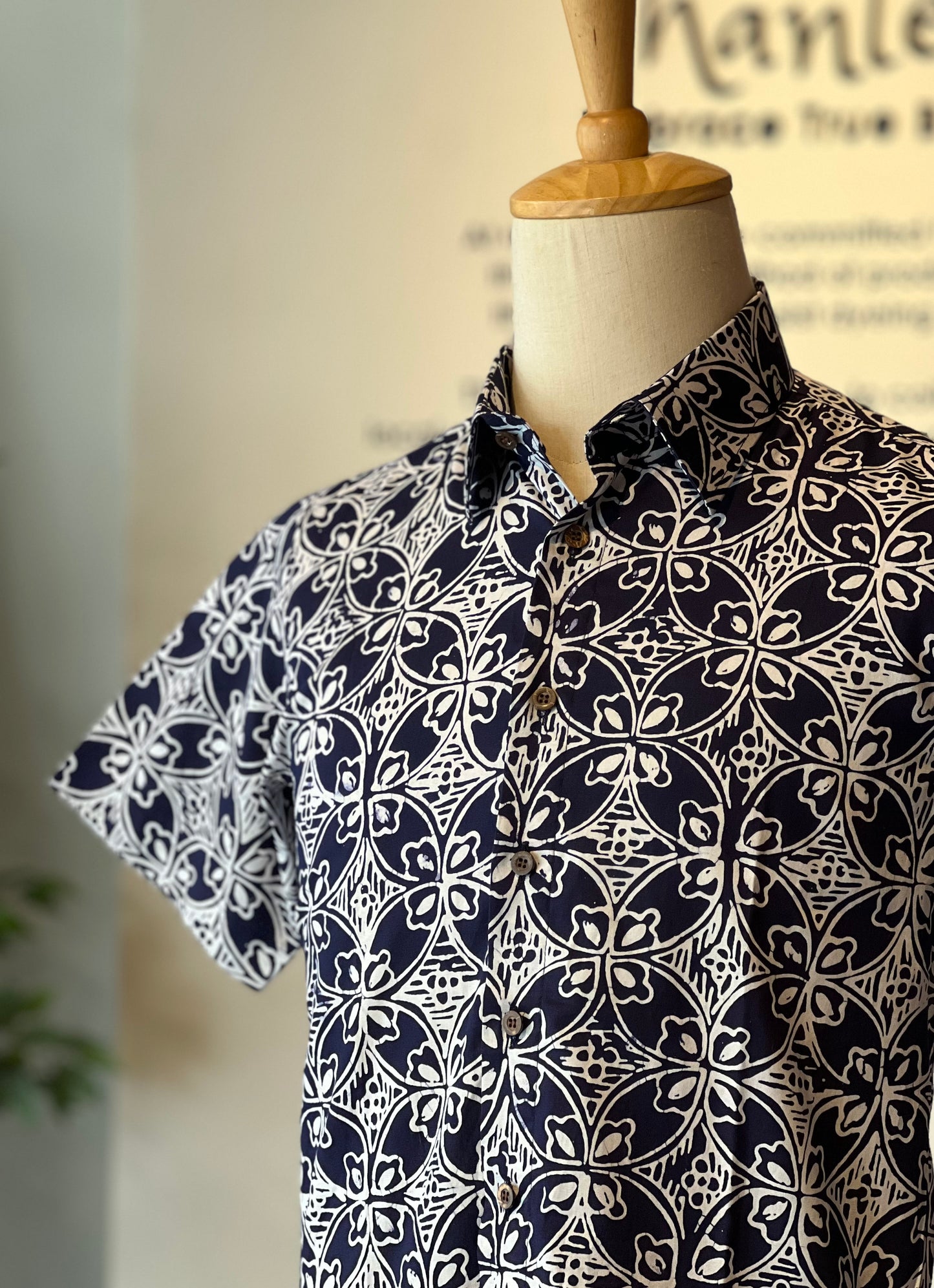 Men's Batik Shirt Short Sleeve - 27