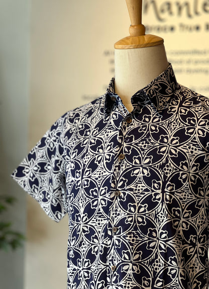 Men's Batik Shirt Short Sleeve - 27