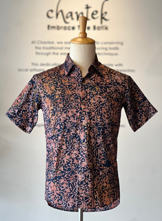 Men's Batik Shirt Short Sleeve - 28