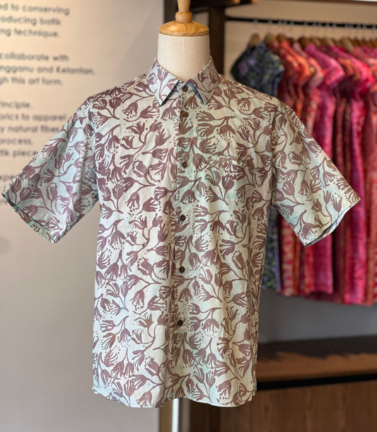 Men's Batik Shirt Short Sleeve - 36