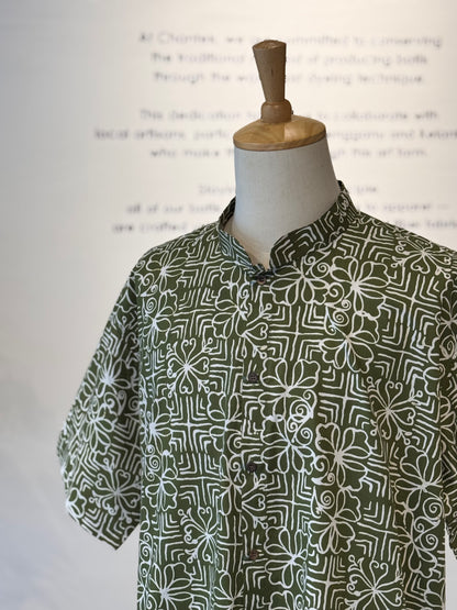 Men's Shirt Short Sleeve Mandarin collar ‘X’ - 38