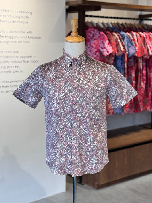 Men's Shirt Short Sleeve Classic Collar - Exclusive Satin ‘X’ 14